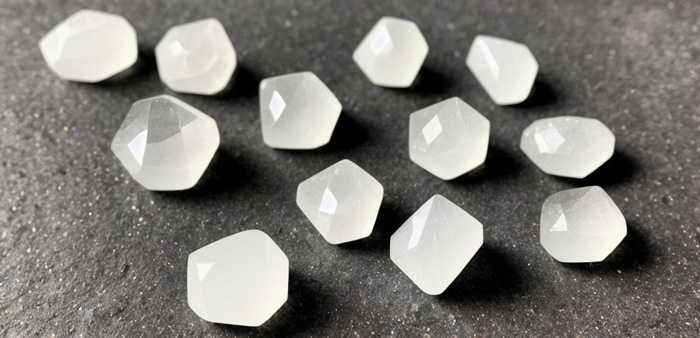 Piedras de cuarzo blanco